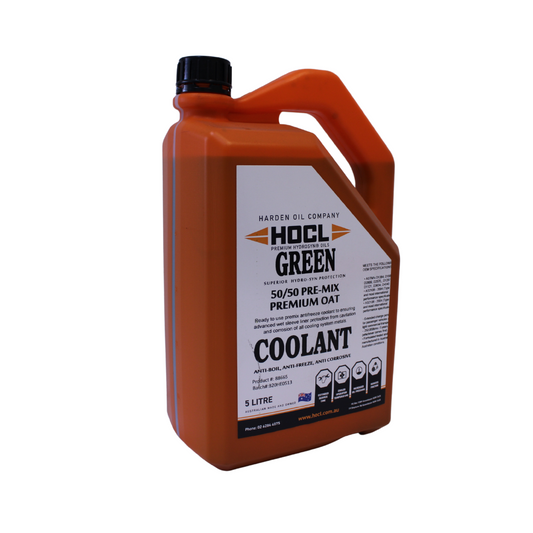 HOCL DuraCool Heavy Duty Green Coolant OAT Pre-Mix 50/50